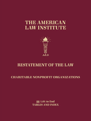 cover image of Restatement of the Law, Charitable Nonprofit Organizations